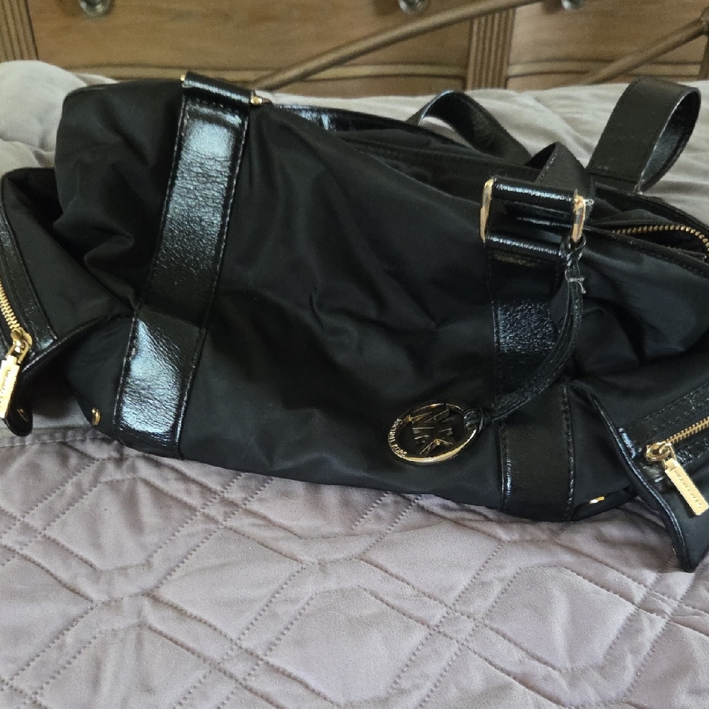 Michael Kors Black Tote with Gold Hardware